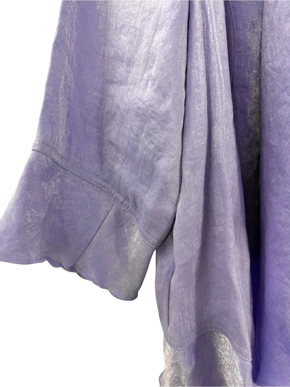 Ruby Rd Purple Shimmer Open Front Draped Cardigan Jacket 16W Plus
